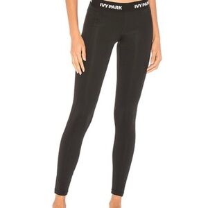 Ivy Park Black and White Women's Logo 7/8 Leggings
